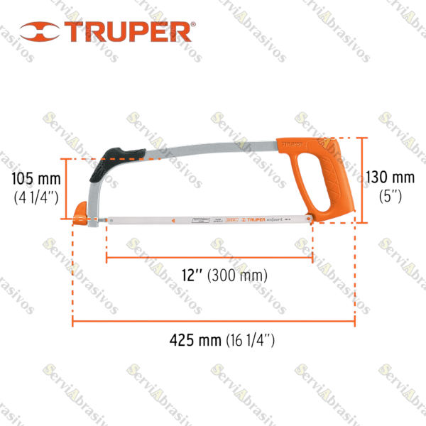 ARCO 12" PROFESIONAL TUBULAR DE ACERO PARA SEGUETA TRUPER - Imagen 2
