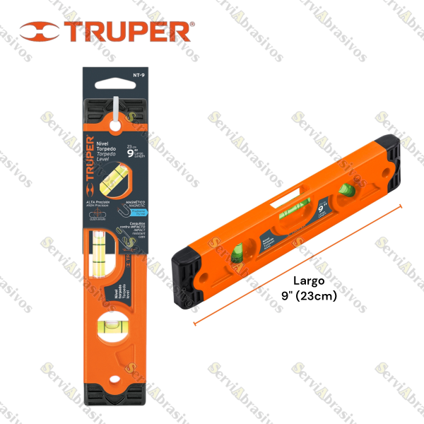 NIVEL TORPEDO MAGNETICO 9" TRUPER