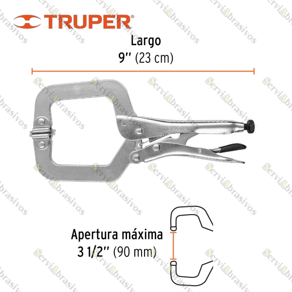 PINZA DE PRESION 9" TIPO C TRUPER - Imagen 3