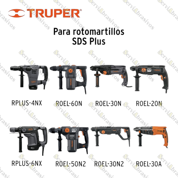 JUEGO DE 6 BROCAS Y CINCELES SDS PLUS, TRUPER - Imagen 4