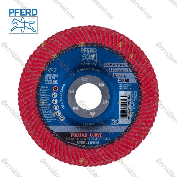 DISCO FLAP CURVO PFERD P60